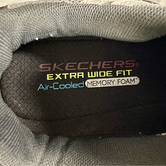 Skechers 4EWide Size 10 Sport After Burn M.Fit Slip On Preowned-Gray/Black - Picture 3 of 11
